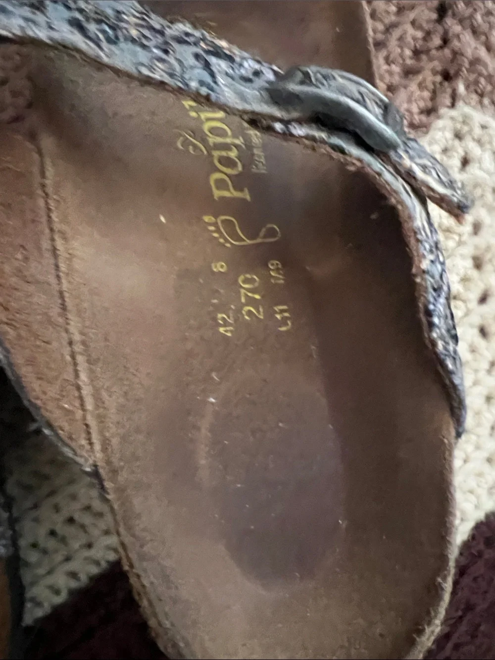Papillo Gizeh Women's Brown Paisley Thong Sandals